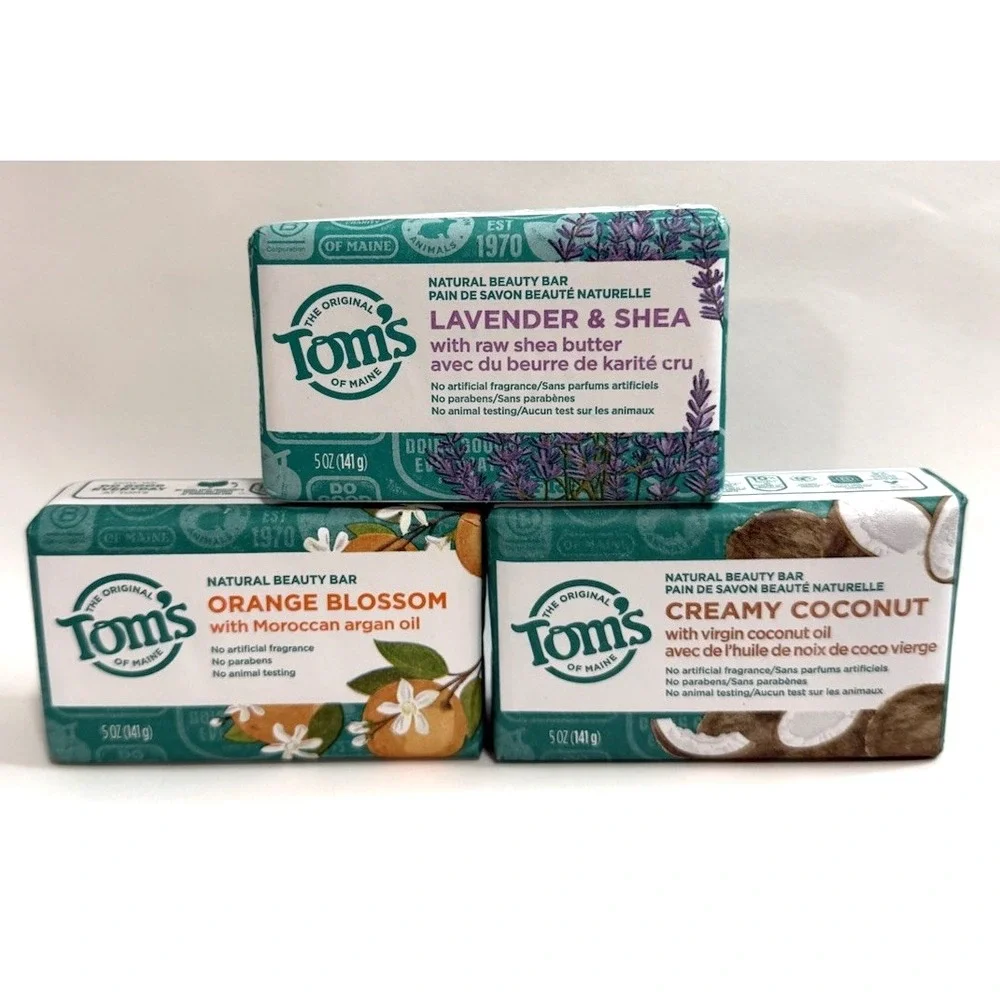 Tom's The Original of Maine Natural Beauty Bar Soap 3 Pack Variety